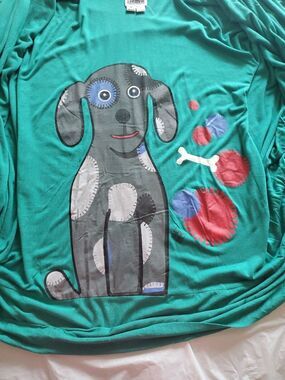 Womens Cardigan Medium Oversized Very Volbrach Batwing Puppy On Inside